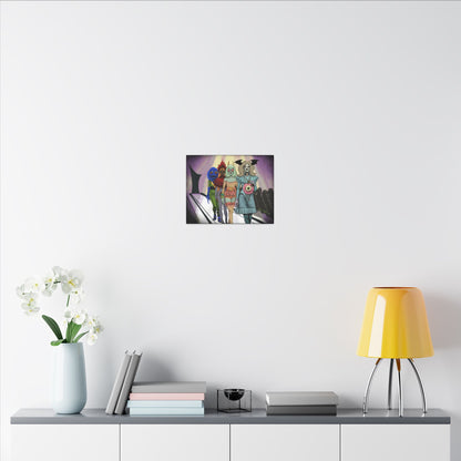 Monster Fashion Show Stretched Canvas Print, Wrapped Wall Art with Hardware 0.75" depth