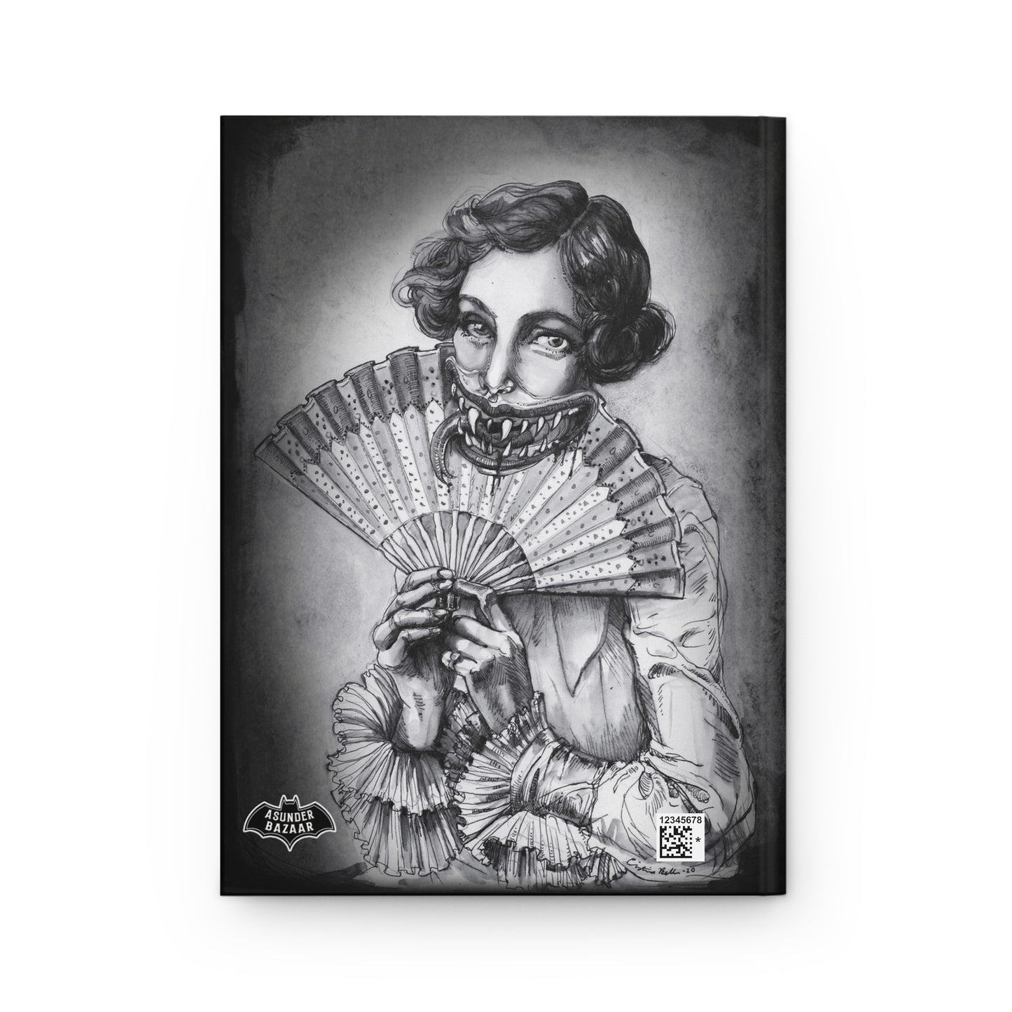 Lady with a Fan Matte Hardcover Journal