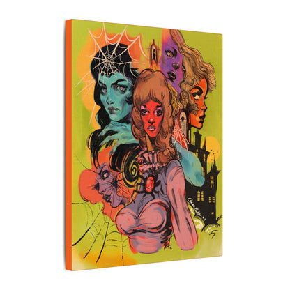 Women of Horror Canvas Print, Wrapped Wall Art with Hardware 0.75" depth