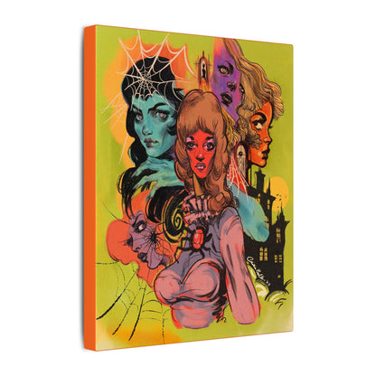 Women of Horror Canvas Print, Wrapped Wall Art with Hardware 0.75" depth