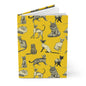 Illustrated Cat Breeds Matte Hardcover Journal - Yellow