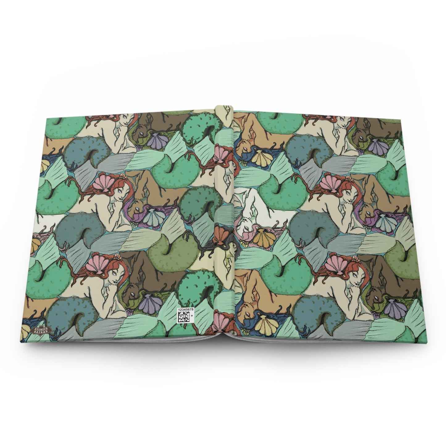 Tessellating Mermaids Matte Hardcover Journal