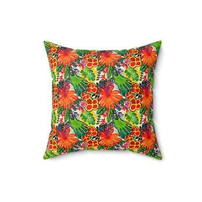 Frida Kahlo Illustrated Square Pillow