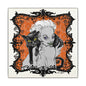Familiar in Orange Stretched Square Canvas Print, Wrapped Wall Art with Hardware 0.75" depth