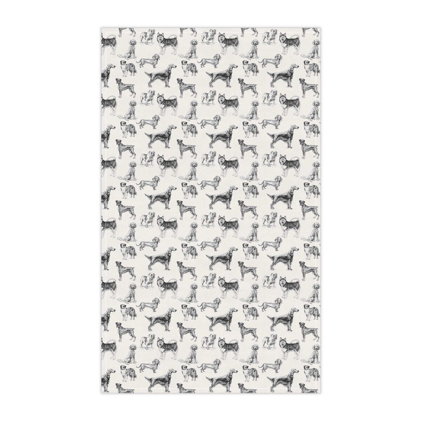 Dog Breeds Cotton Twill Tea Towel 18x30 inches