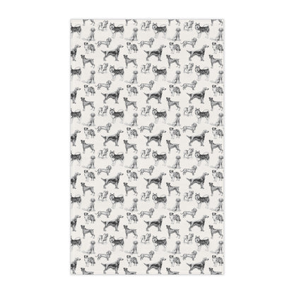 Dog Breeds Cotton Twill Tea Towel 18x30 inches