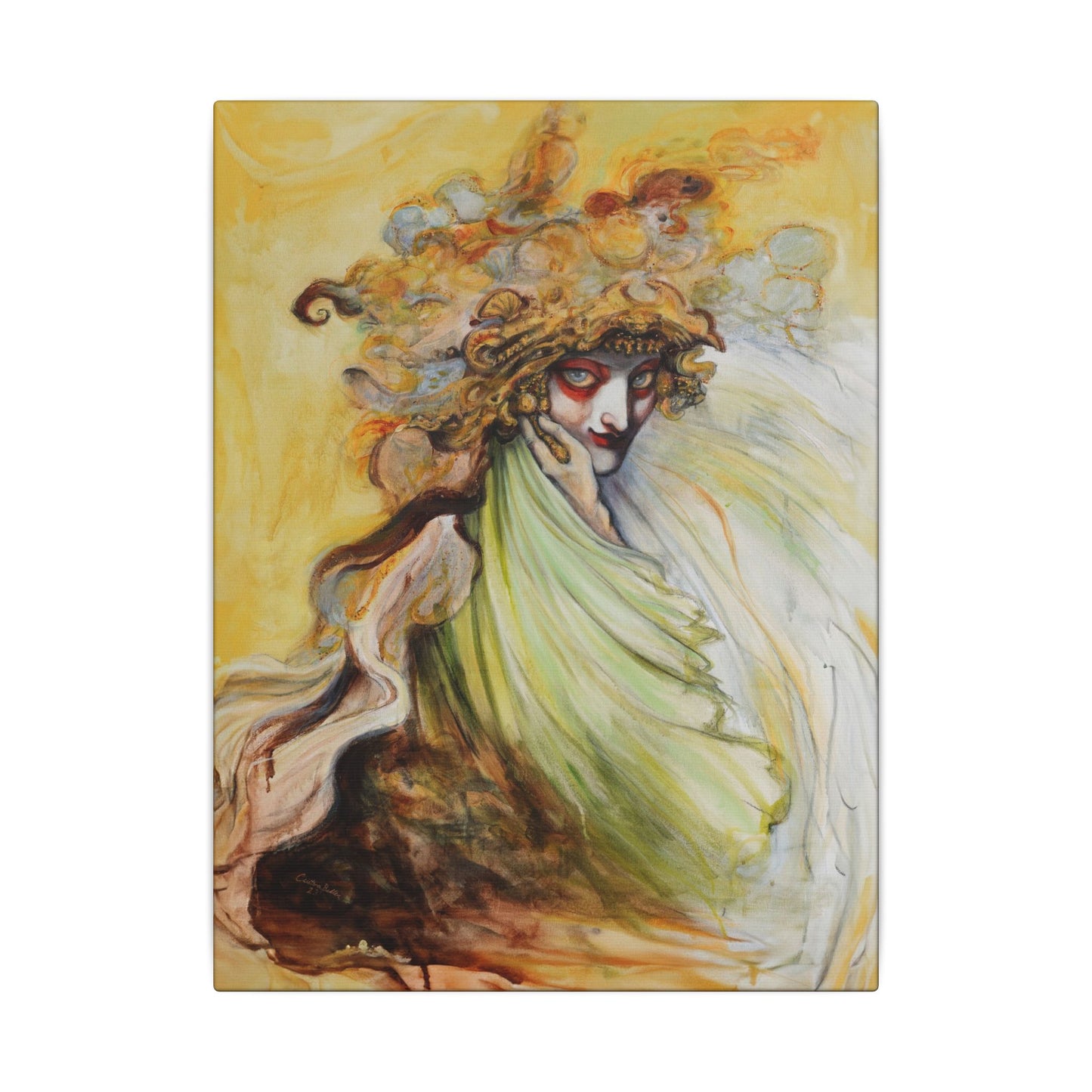The Golden Seer Matte Canvas Print, Stretched, Wrapped Wall Art with Hardware 0.75"