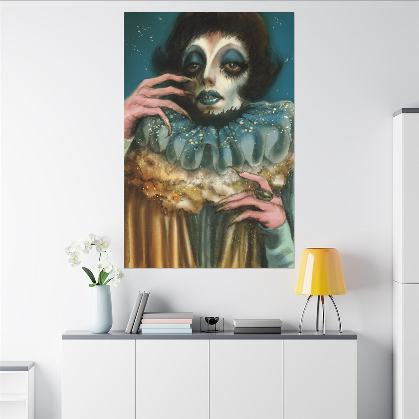 Pierrot 01 Matte Canvas Print, Stretched, Wrapped Wall Art with Hardware 0.75"