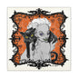Familiar in Orange Stretched Square Canvas Print, Wrapped Wall Art with Hardware 0.75" depth