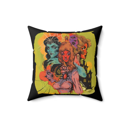 Woman of Horror Square Pillow