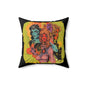 Woman of Horror Square Pillow