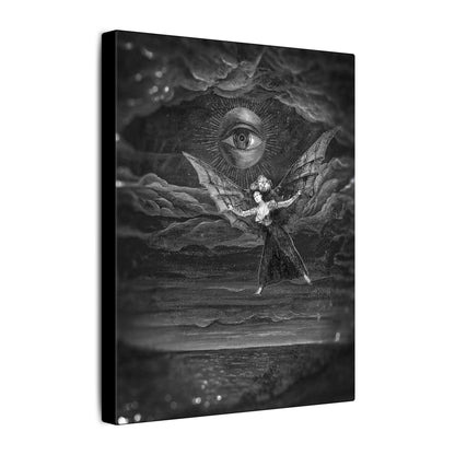 Night Flight Stretched Canvas Print, Wrapped Wall Art with Hardware 0.75" depth
