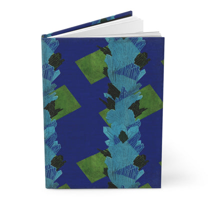 Art Deco Seguy Crystals Blue Matte Hardcover Journal