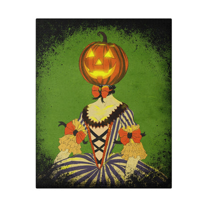 Pumpkinhead Marie Stretched Canvas Print, Wrapped Wall Art with Hardware 0.75" depth