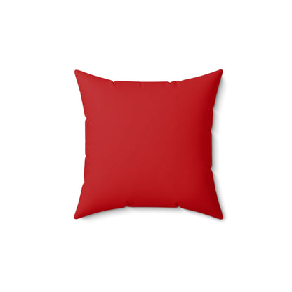 Red Illustration Square Pillow