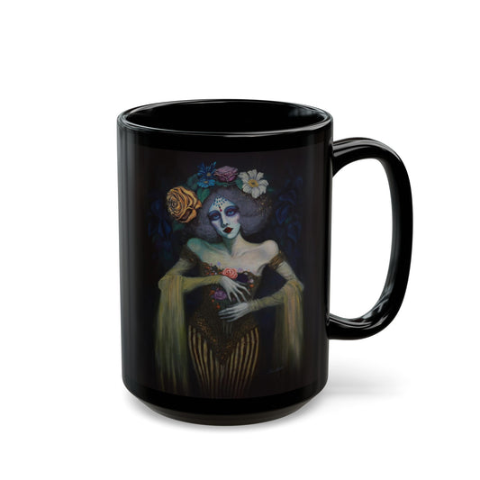 The Marionette 15oz Ceramic Black Mug