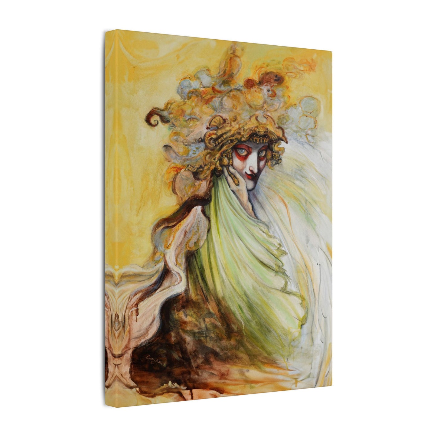 The Golden Seer Matte Canvas Print, Stretched, Wrapped Wall Art with Hardware 0.75"