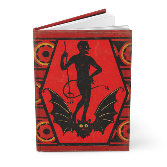 Red Deco Devil Matte Hardcover Journal