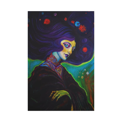 Violet Stretched Canvas Print, Wrapped Wall Art with Hardware 0.75" depth