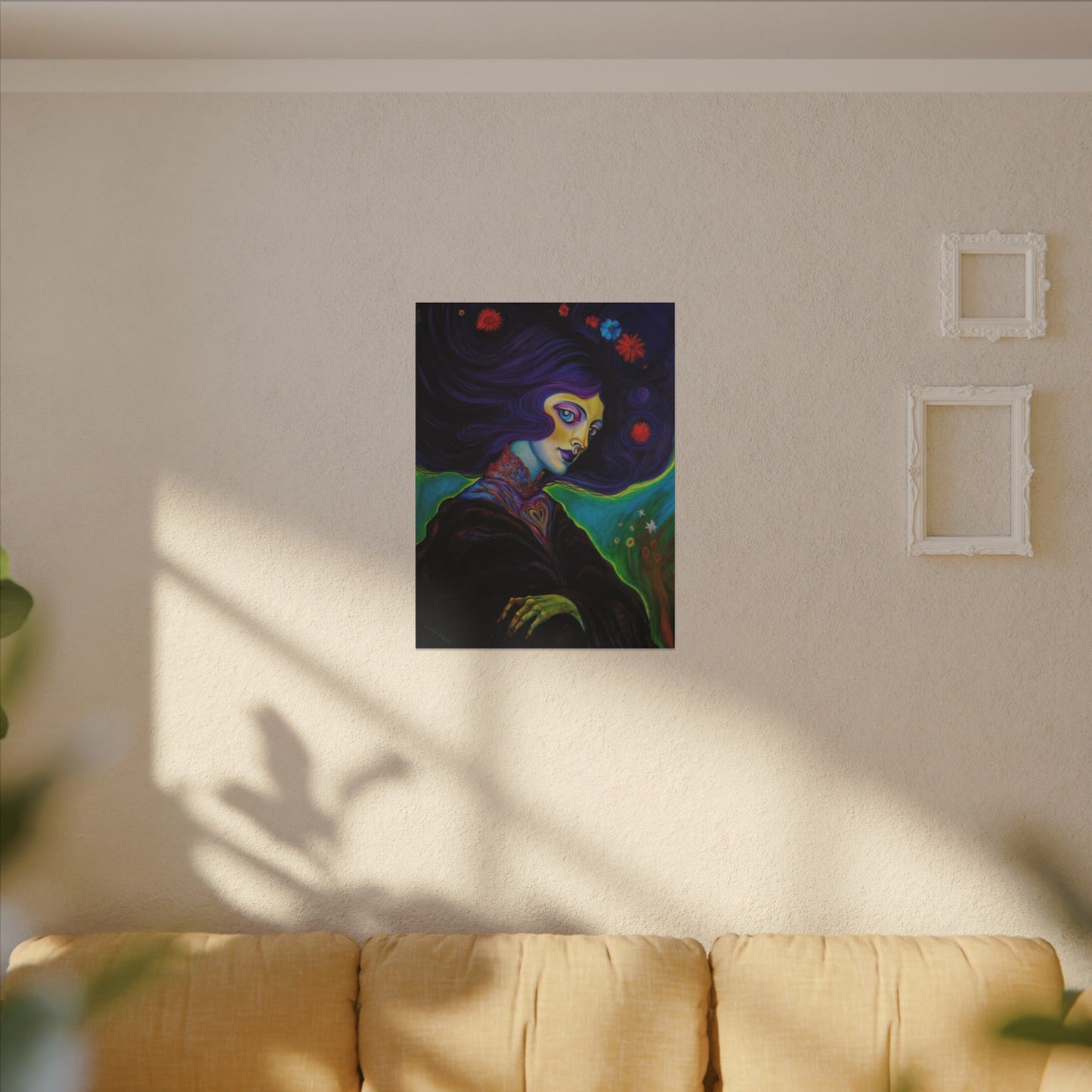 Violet Stretched Canvas Print, Wrapped Wall Art with Hardware 0.75" depth