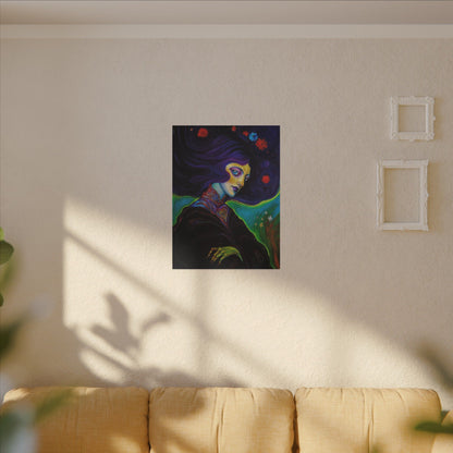 Violet Stretched Canvas Print, Wrapped Wall Art with Hardware 0.75" depth