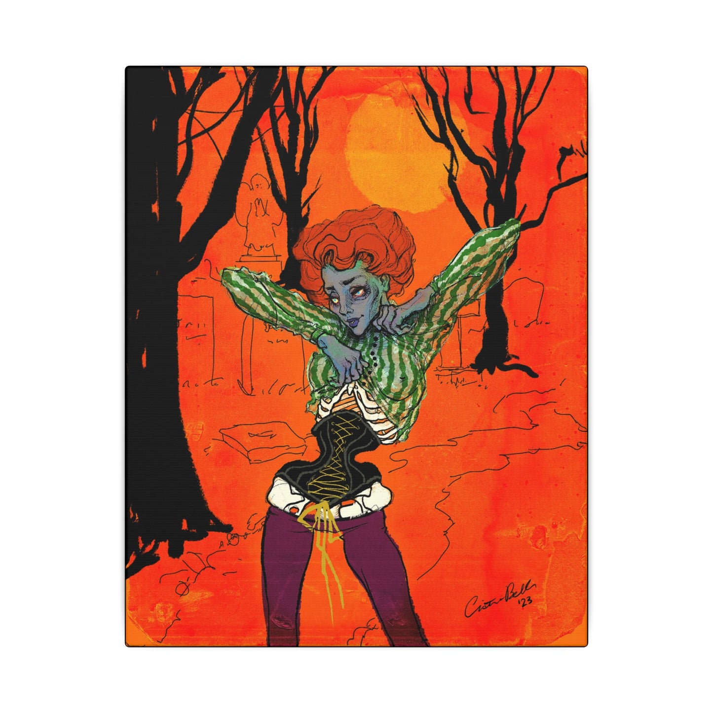 Peekaboo DTIYS Canvas Print, Wrapped Wall Art with Hardware 0.75" depth