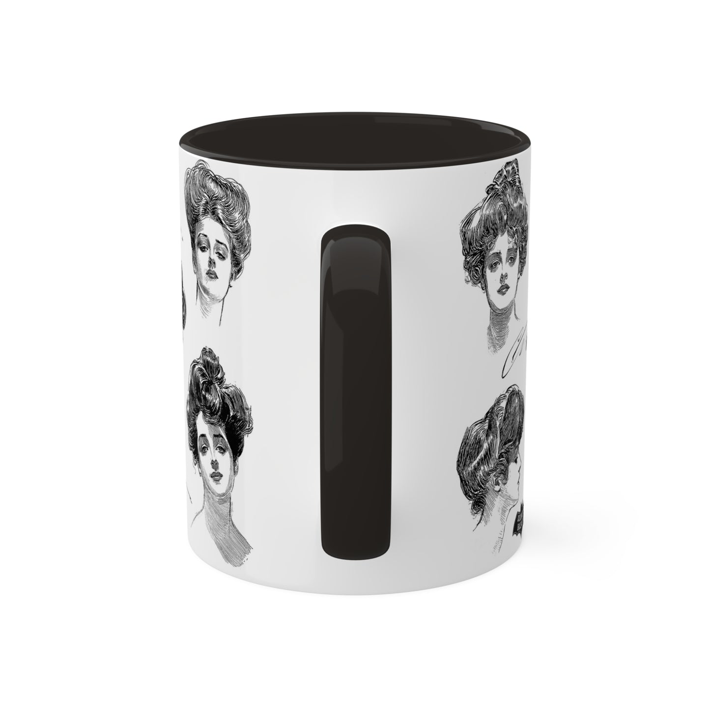 Gibson Girl Illustrations 11oz Ceramic Two-Tone Mug