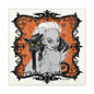 Familiar in Orange Stretched Square Canvas Print, Wrapped Wall Art with Hardware 0.75" depth