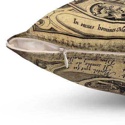 Memento Mori Square Pillow