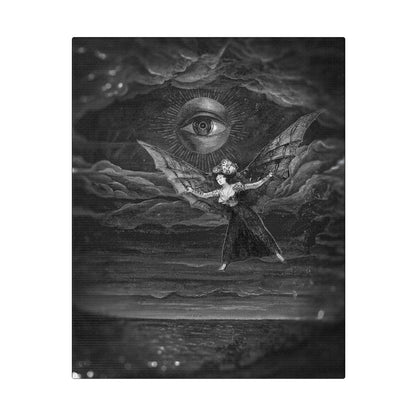 Night Flight Stretched Canvas Print, Wrapped Wall Art with Hardware 0.75" depth