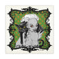 Familiar in Green Stretched Square Canvas Print, Wrapped Wall Art with Hardware 0.75" depth