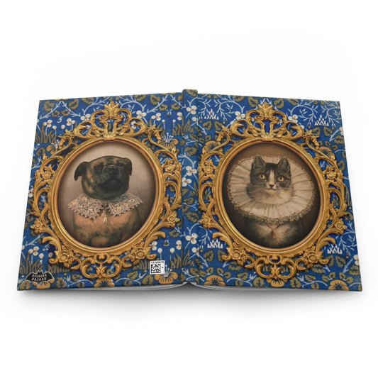 Elizabethan Cat and Dog Matte Hardcover Journal