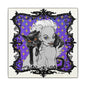 Familiar in Purple Stretched Square Canvas Print, Wrapped Wall Art with Hardware 0.75" depth