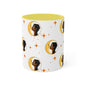 Moon Kiss with Orange Stars 11oz Ceramic Two-Tone Mug