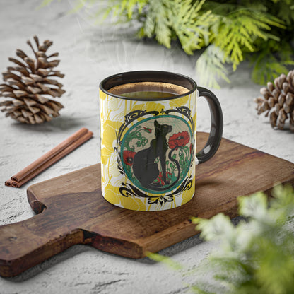 Herman with Poppies 11oz Ceramic Two-Tone Mug