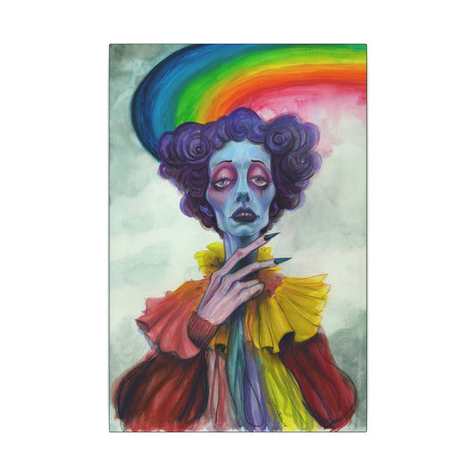 Rainbow Tears Stretched Canvas Print, Wrapped Wall Art with Hardware 0.75" depth