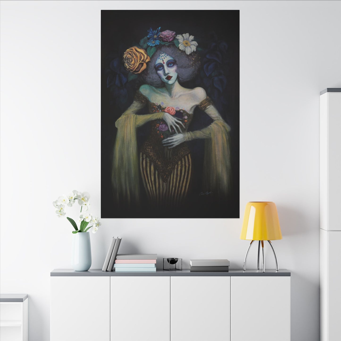 The Marionette Stretched Canvas Print, Wrapped Wall Art with Hardware 0.75" depth