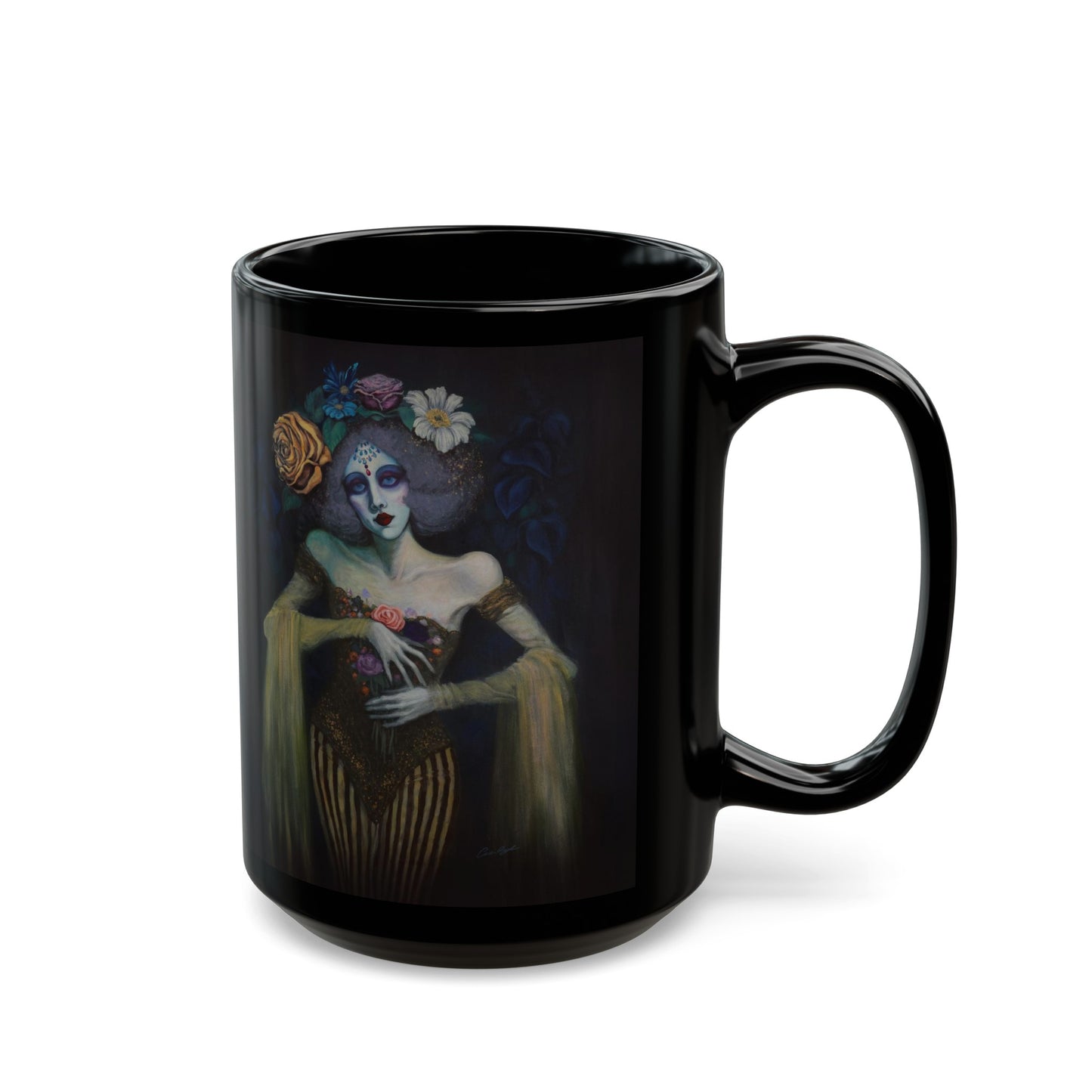 The Marionette 15oz Ceramic Black Mug