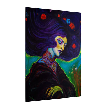 Violet Stretched Canvas Print, Wrapped Wall Art with Hardware 0.75" depth