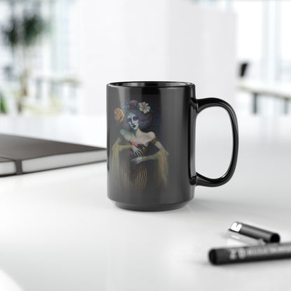 The Marionette 15oz Ceramic Black Mug