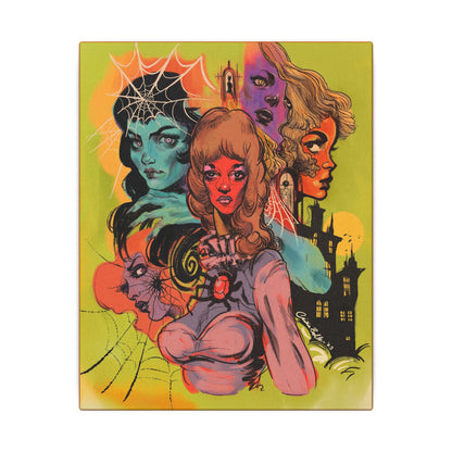 Women of Horror Canvas Print, Wrapped Wall Art with Hardware 0.75" depth