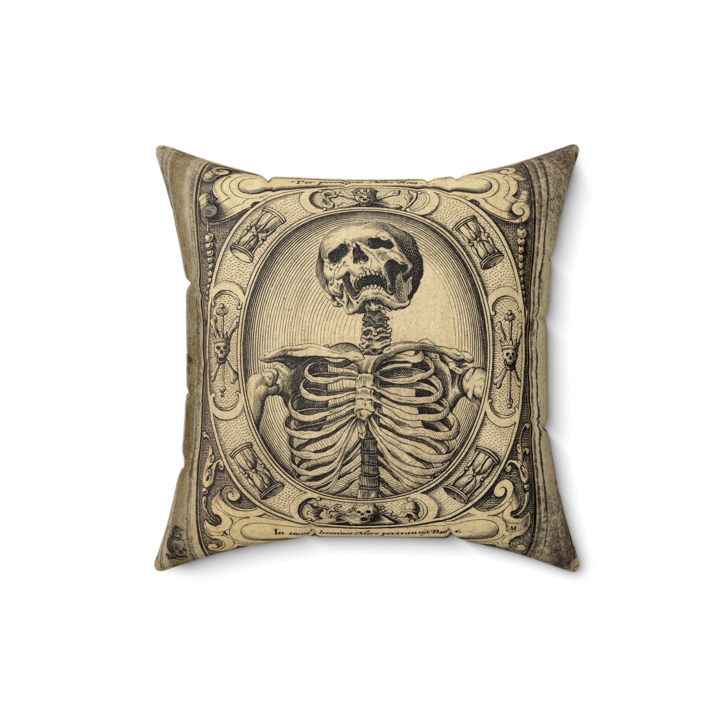 Memento Mori Square Pillow