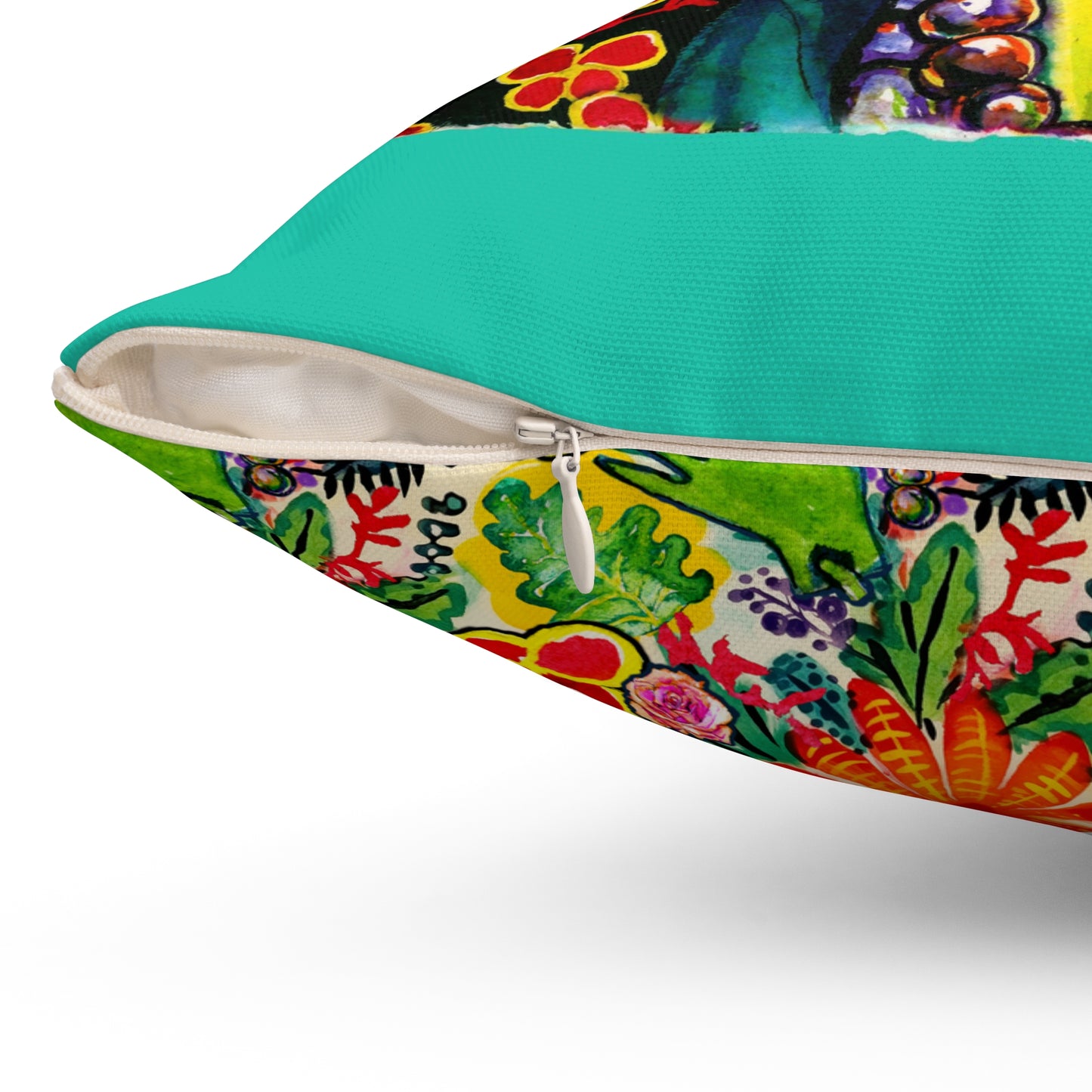 Frida Kahlo Illustrated Square Pillow