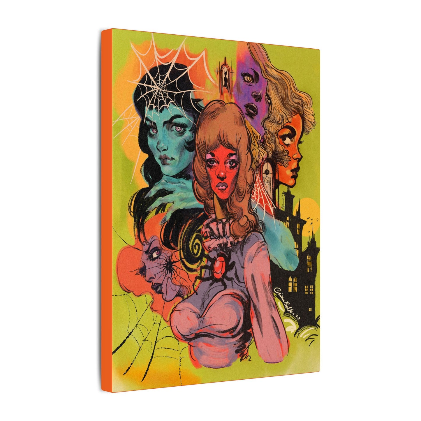 Women of Horror Canvas Print, Wrapped Wall Art with Hardware 0.75" depth