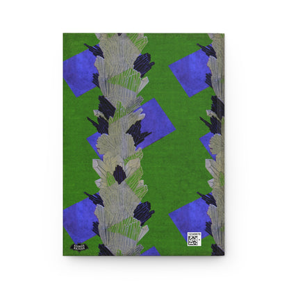 Art Deco Seguy Crystals Cool Green Matte Hardcover Journal