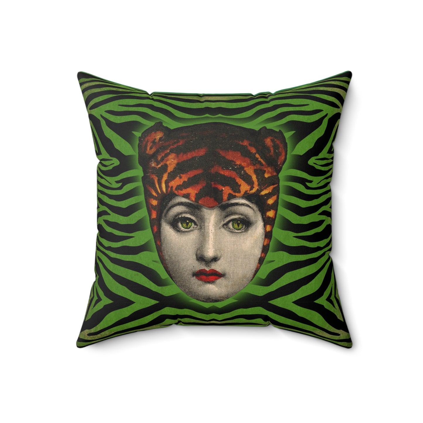 Asunder Bazaar Lina Tiger Square Pillow