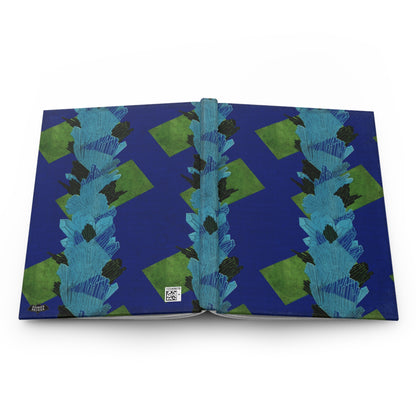 Art Deco Seguy Crystals Blue Matte Hardcover Journal