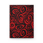 Red and Black Inky Swirls Matte Hardcover Journal