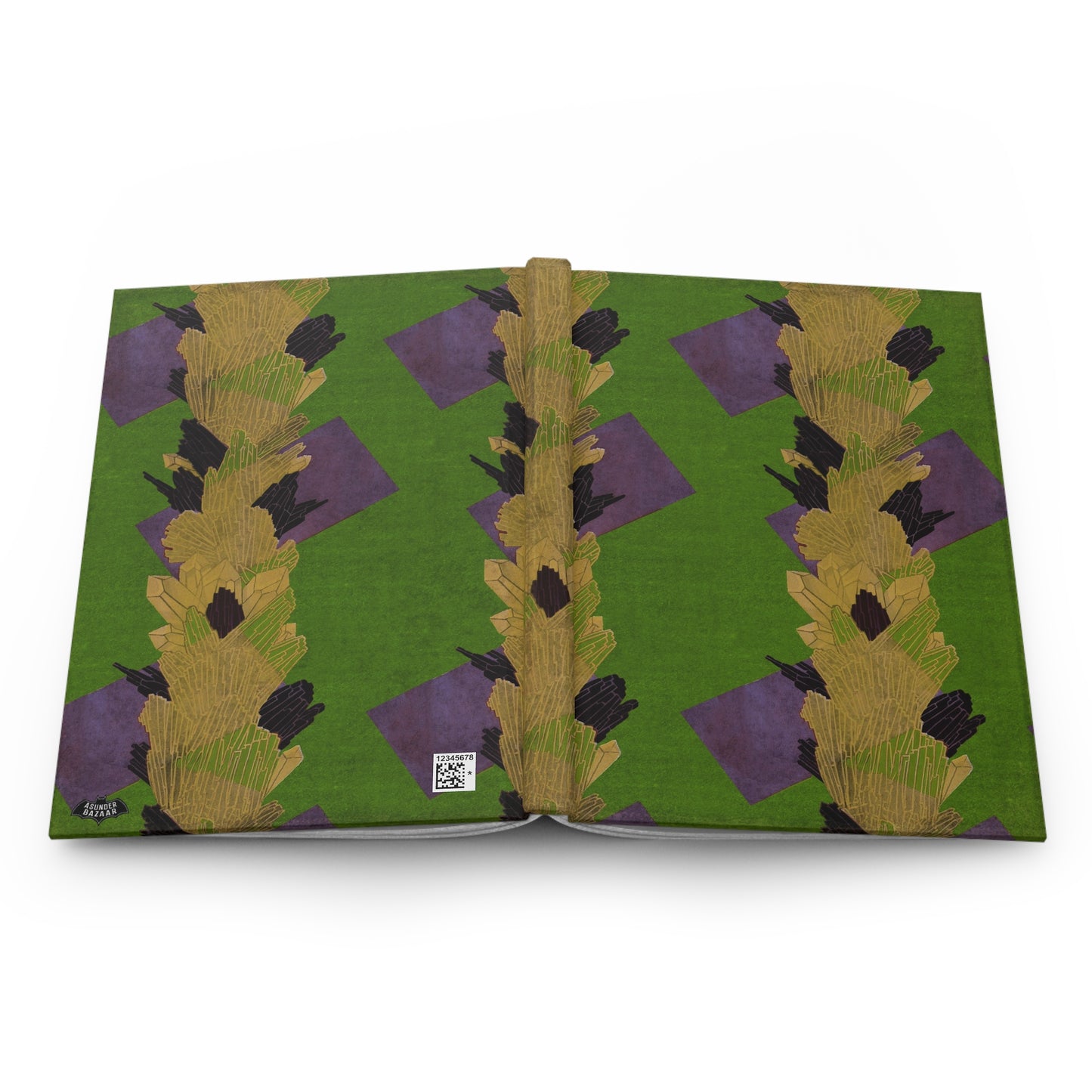 Art Deco Seguy Crystals Warm Green Matte Hardcover Journal