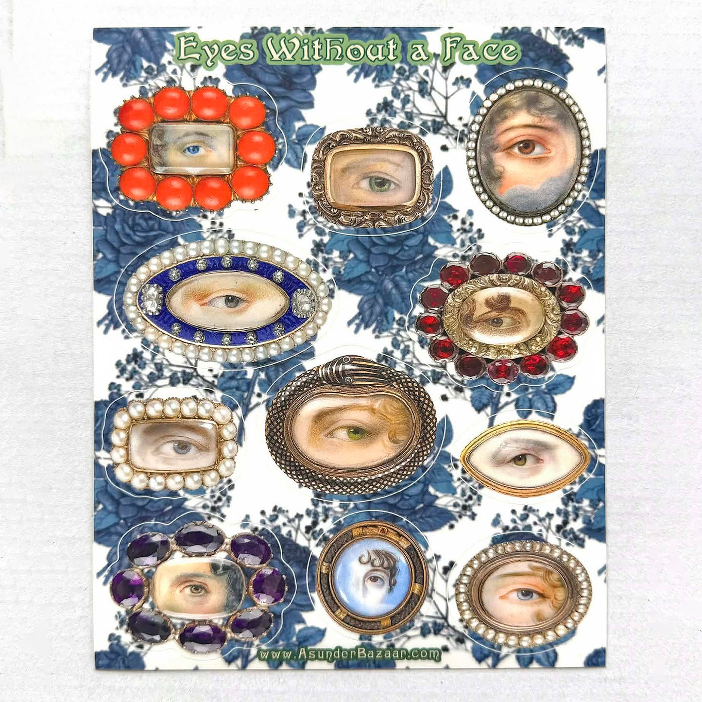 Eyes with a Face Lovers Eye Translucent Vinyl Sticker Sheet